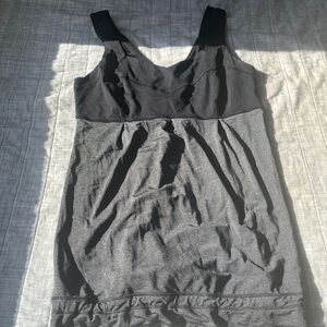 lululemon athletica Black and Gray Tank Top